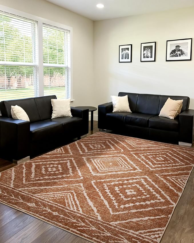 BESTSWEETIE Area Rug 5x7 Rug Machine Washable Non-Slip Low Pile Print Pattern - Image 7