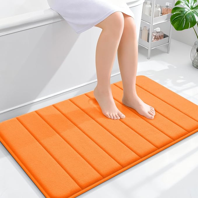 OLANLY Memory Foam Bath Mat 35x24, Super Soft Absorbent Bathroom Rugs, Quick Dry by OLANLY