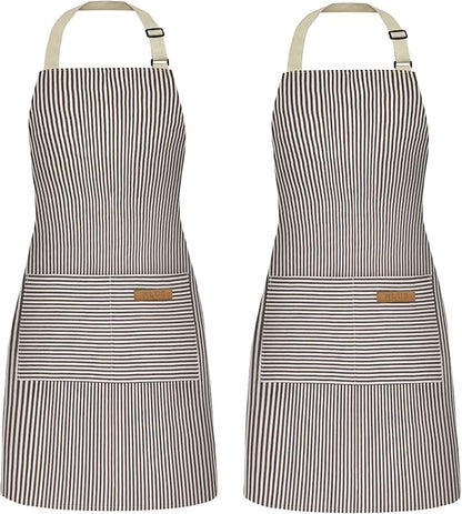 NLUS 2 Pack Cooking Aprons for Women by NLUS