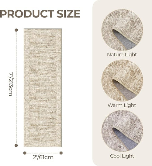 2x7 Runner Rug Non Slip, Thin Entryway Washable Rug - Image 2
