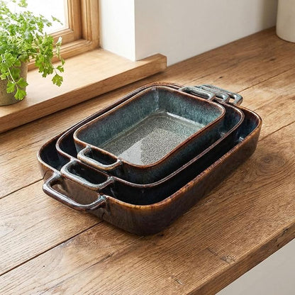 8" x 6" Porcelain Rectangular Casserole Dishes, 2 pieces Baking Dish - Image 4