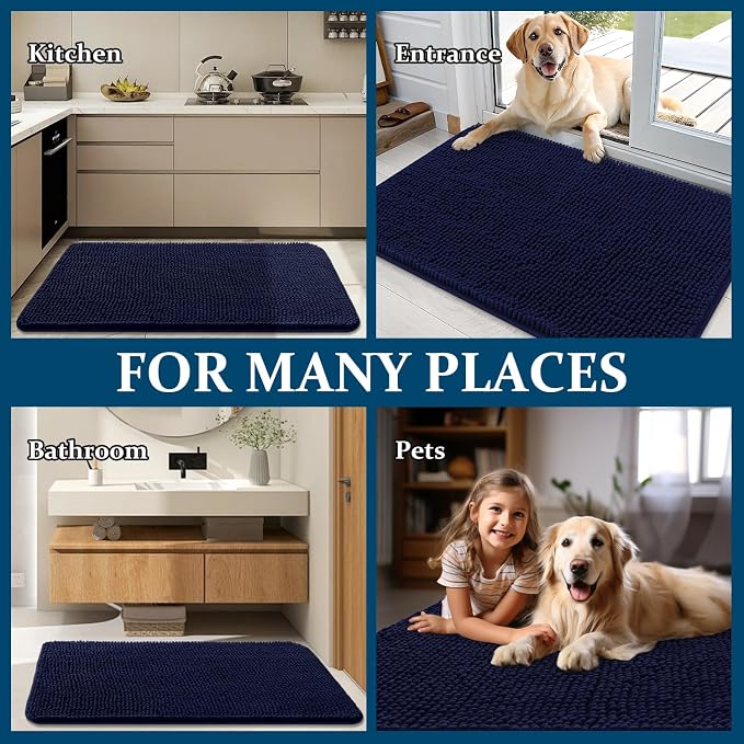 OLANLY Dog Door Mat for Muddy Paws 59x20, Absorbs Moisture and Dirt, Absorbent - Image 8