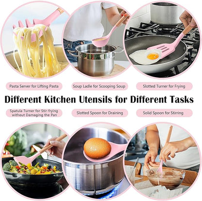 HaWare Kitchen Cooking Utensils Set, 23-Piece Silicone Kitchen Utensils Spatula - Image 5