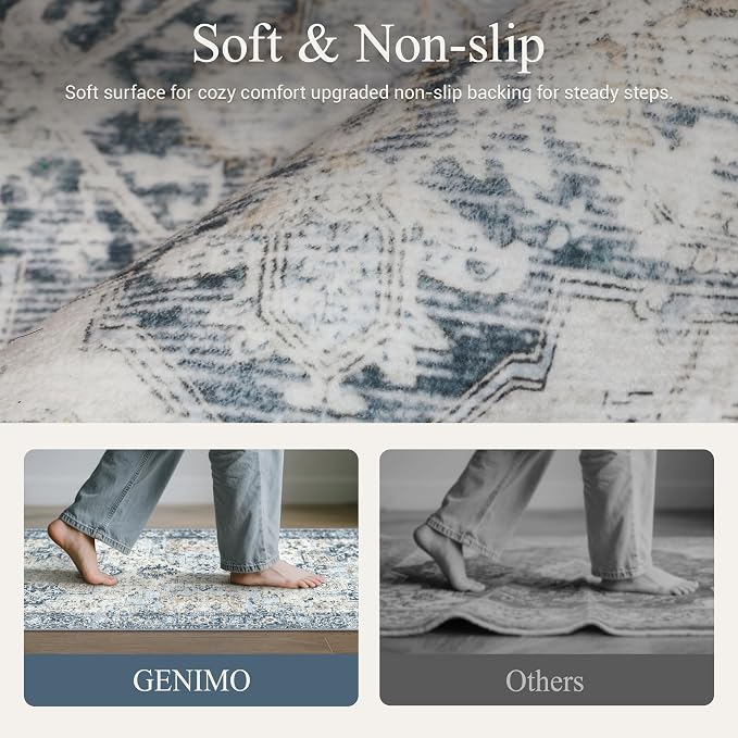 GENIMO Kitchen Rugs Non Slip Washable, Cushioned Standing Mat, Kitchen Runner - Image 4