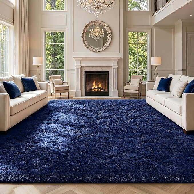 Shag Area Rugs for Living Room Bedroom, Large Ultra Soft Fluffy Area Rugs for by Boshengya