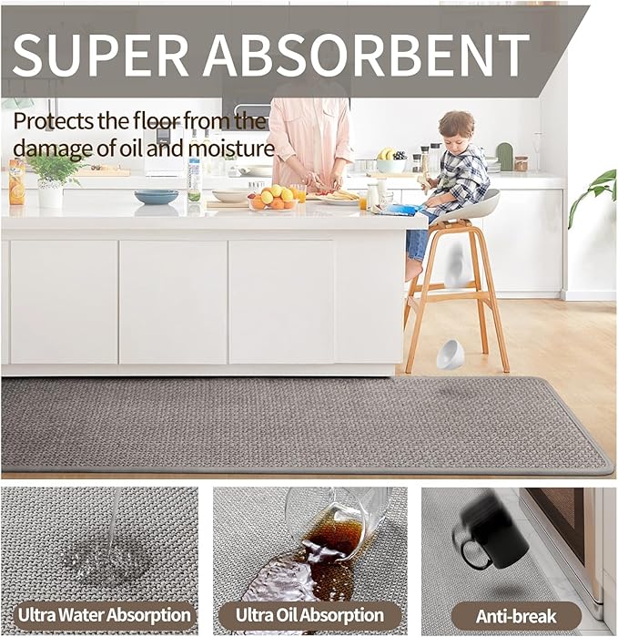 YDKGL Kitchen Mats for Floor, Super Absorbent Kitchen Rugs Non Slip Washable - Image 5