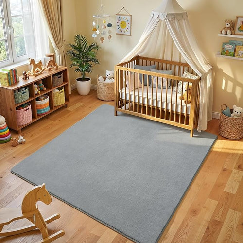 Amearea 6x6 Square Area Rugs for Bedroom Living Room, Modern Grey Thickened - Image 2