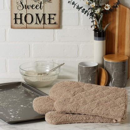 DII Basic Terry Collection 100% Cotton Quilted, Oven Mitt, 2 Piece - Image 4