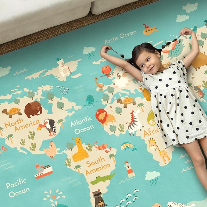 Hazo Haus Washable Large Kids Playroom Rug - Image 5