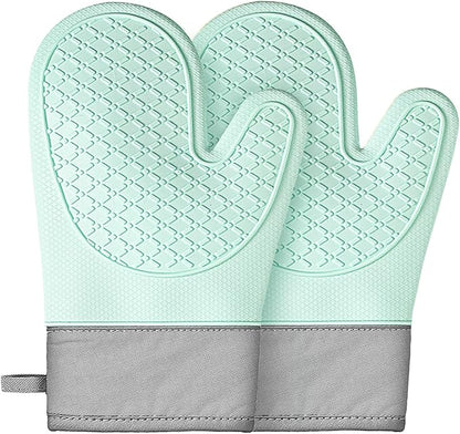 Silicone Oven Mitts, Waterproof Non Slip Grip Oven Gloves by Unknown