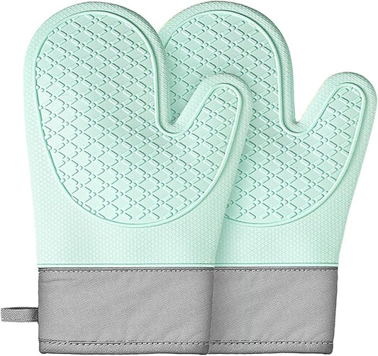 Silicone Oven Mitts, Waterproof Non Slip Grip Oven Gloves by Unknown