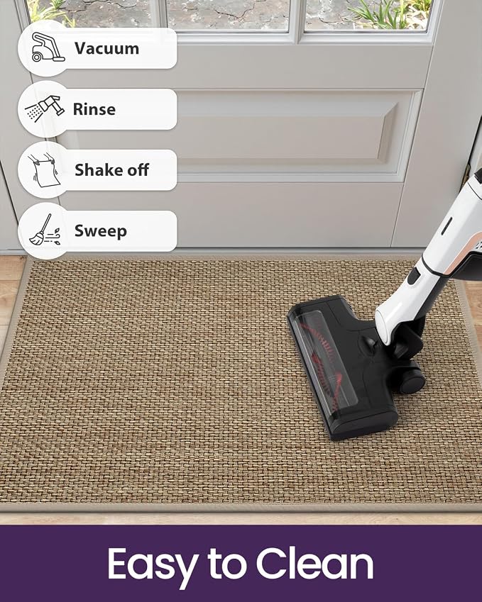 DEXI Ultra Thin Entryway Indoor Door Mat 36x56, Non Slip Rubber Backing Inside - Image 8