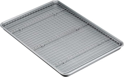 Amazon Basics Ceramic Nonstick Baking Sheet & Cooling Rack Set, Dishwasher Safe by AmazonBasics