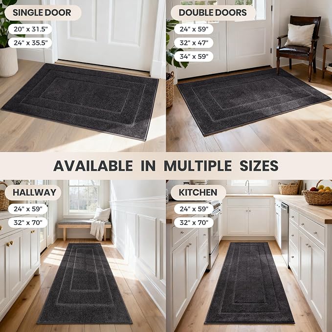 PURRUGS Dirt Trapping Door Mat 32" x 70", Non-Slip/Skid Machine Washable - Image 9