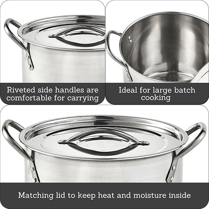 IMUSA 16Qt Stainless Steel Stock Pot - Image 2