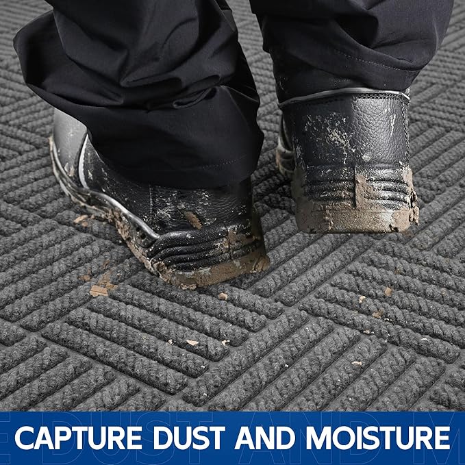 Durable Indoor Outdoor Door Mat, Non-Slip Backing, Stain and Fade Resistant - Image 2