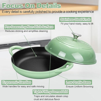 TeamFar Cast Iron Bread Dutch Oven, 6 Qt Enameled Dutch Oven Pot - Image 7