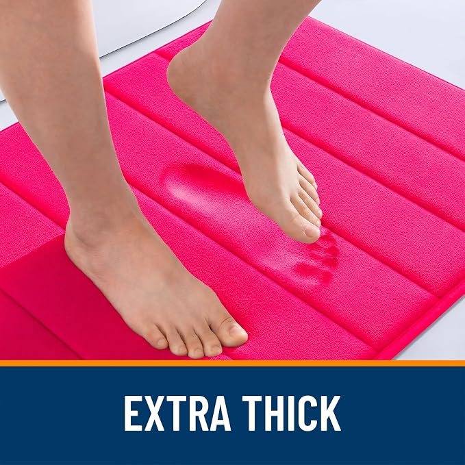 OLANLY Memory Foam Bath Mat 40x24, Super Soft Absorbent Bathroom Rugs, Quick Dry - Image 6