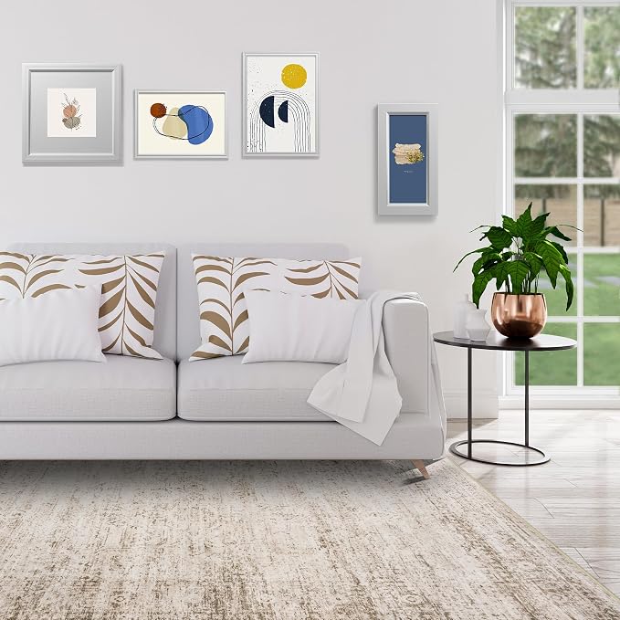 10x14 Area Rugs Large Living Room Rug Washable: Modern Abstract Rug Indoor - Image 3