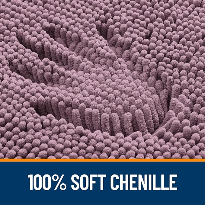 OLANLY Large Bathroom Rugs 40x24, Extra Soft Absorbent Chenille Bath Rugs - Image 3