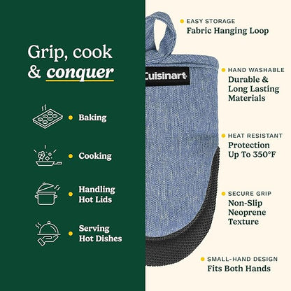 Cuisinart Mini Oven Mitts – 5.5” x 7” Heat-Resistant Kitchen Mitts - Image 5