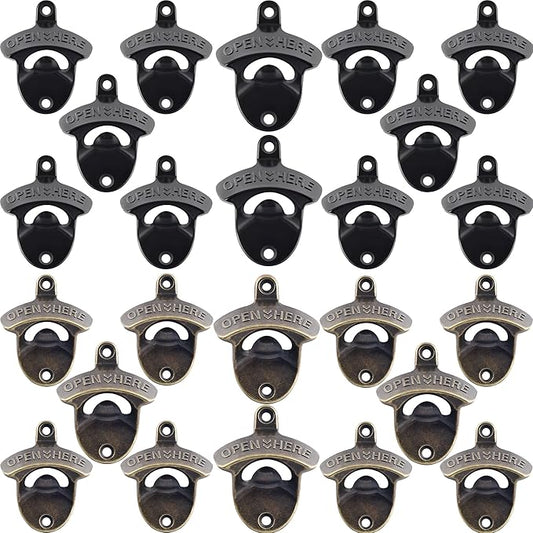 24 PCS Bulk Wall Mounted Bottle Opener by Wallmountedbottleopener