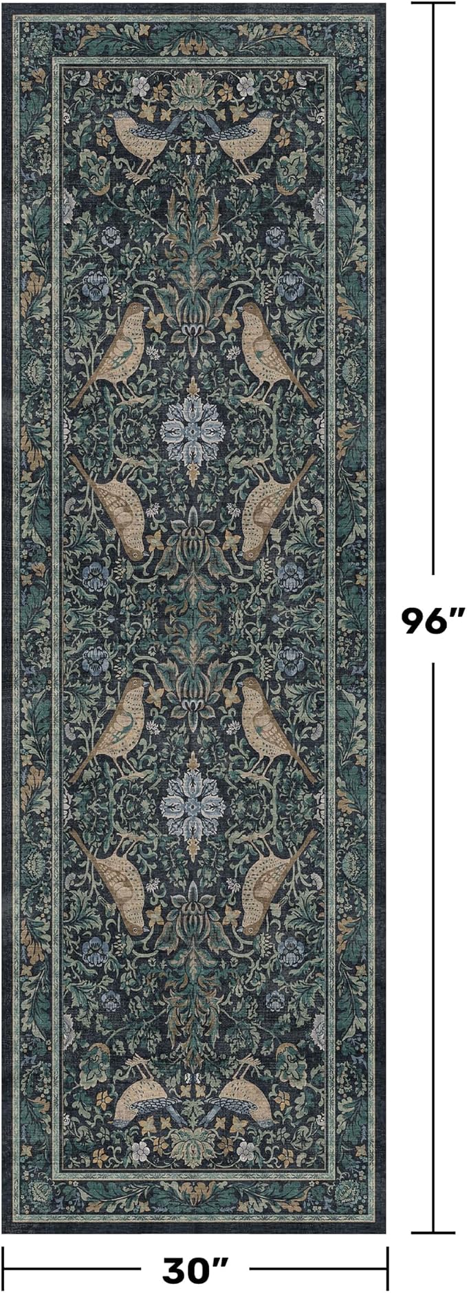 Hazo Haus Boho Vintage 2'6"x8' 8ft Hallyway Long Runner Rug - Image 2