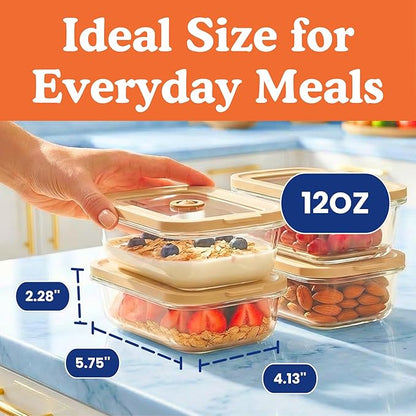 Ziruma Non-Toxic 1.5 cup Glass Food Storage Containers - Image 8