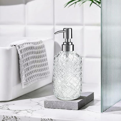 14 Oz Refillable Glass Soap Dispenser - Image 6