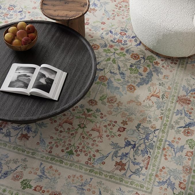 Washable Area Rugs for Living Room: 6x9 Bedroom Rug Vintage Area Rug Stain - Image 3