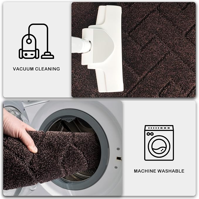PURRUGS Easy Care Area Rug 4ft x 6ft, Non-Slip Machine Washable Entry Rug - Image 7