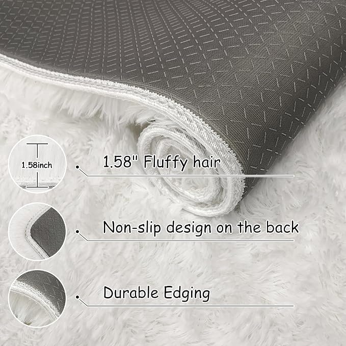 2x10 Feet White Soft Runner Rug - Image 6
