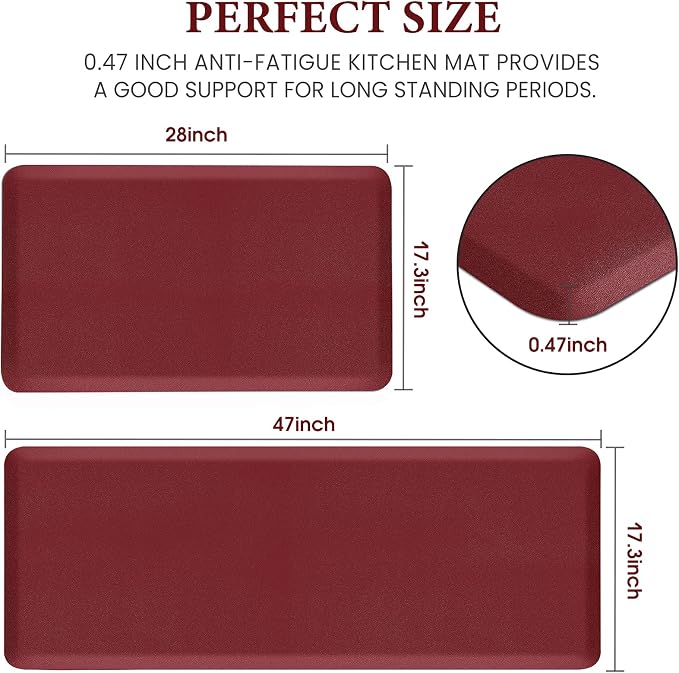 HappyTrends Kitchen Mat Cushioned Comfort Anti-Fatigue Floor Mat, Waterproof - Image 2