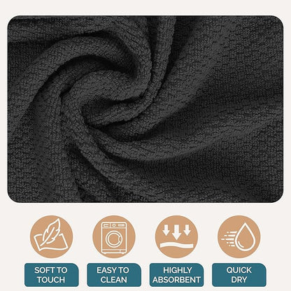 Casa Platino 8PC Cotton Kitchen Towels, Summer Grey Kitchen Towels - Image 8