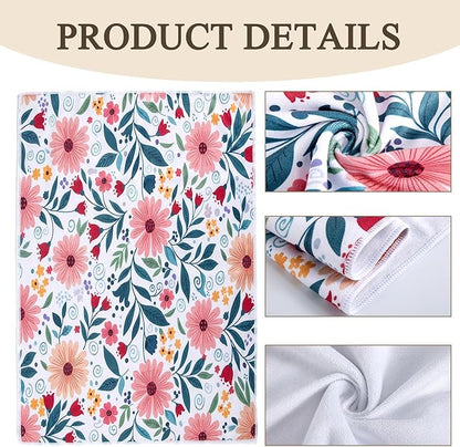 3 Piece Kitchen Towels and Oven Mitts Sets, Absorbent Microfiber Dish Towel - Image 3
