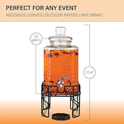 2.5 Gallon Glass Beverage Dispenser - Image 5