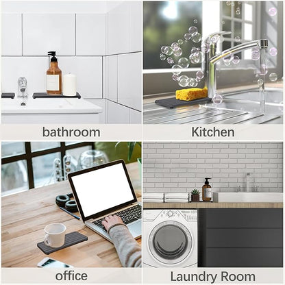 NiuYichee 2 PCS Water Absorbent diatomite Coasters, 7.1" x 3.5" Water Absorbing - Image 6