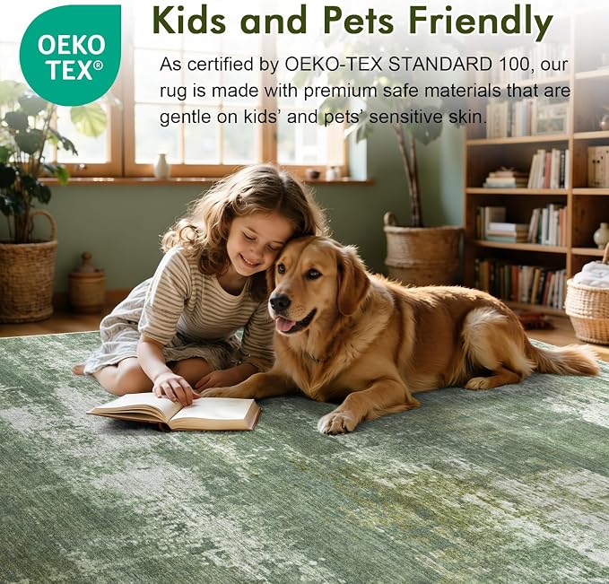 8x10 Ft Large Area Rugs for Living Room, Soft Non-Slip Washable Rugs Modern - Image 5