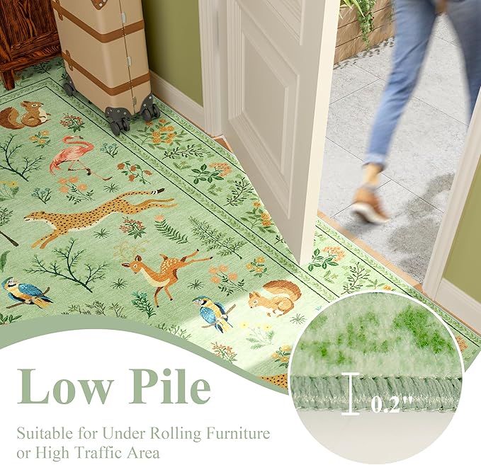 DUKINO 2x5 Rug for Hallway, Washable Kitchen Runner Rug - Image 8