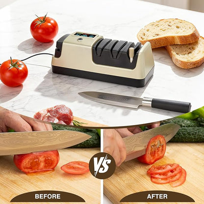 Light Blonde 5 in 1 Electric Knife Sharpener - Image 4