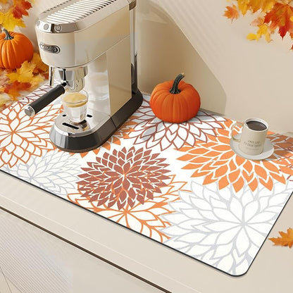 Findosom 2PCS 16" x 24" Fall Dish Drying Mat & 24" x 5.5" Sink Splash Guard - Image 5