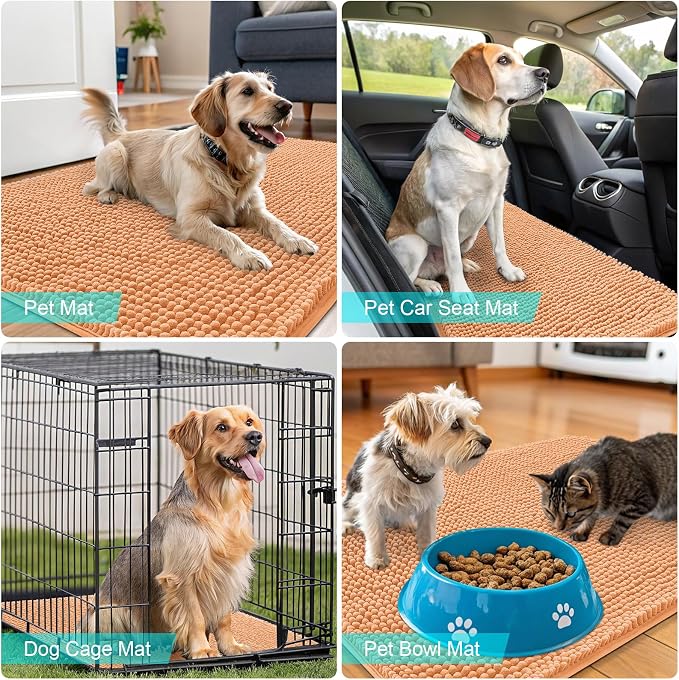 OLANLY Dog Door Mat for Muddy Paws 44x32, Absorbs Moisture and Dirt, Absorbent - Image 7