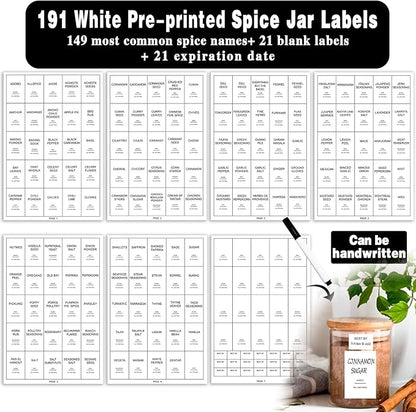 GPOVVIMX 12 Pcs Glass Spice Jars - Image 3