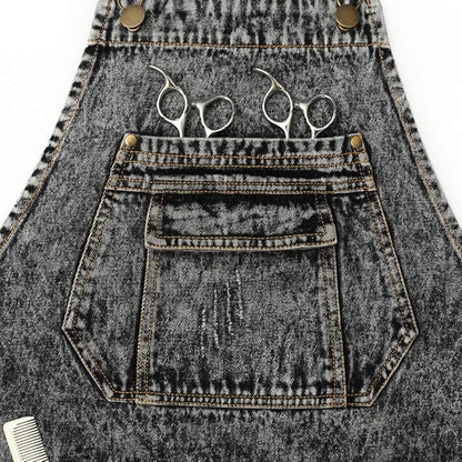 Jeanerlor - Cotton Denim Shop Black Tool Aprons - Jean Work Aprons - Image 7