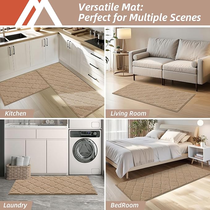 COSY HOMEER-Kitchen-Rugs 20"x48" Non-Slip Absorbent Soft Kitchen Runner Rug - Image 6