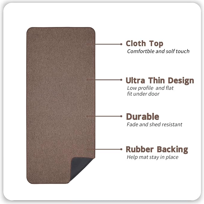 Bosap Bath Mat, Ultra Thin Bathroom Runner Rugs, Large Bath Mats - Image 2