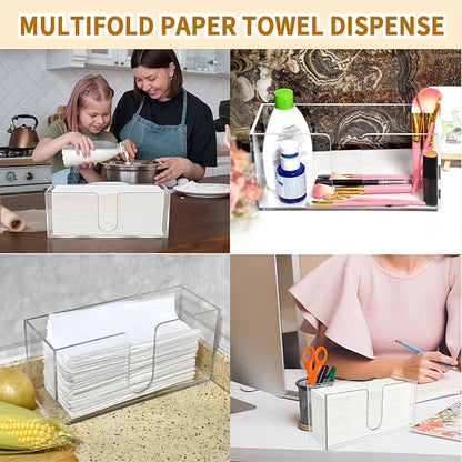 2 Pack Acrylic Paper Towel Holder, Countertop Napkin Dispenser - Image 7