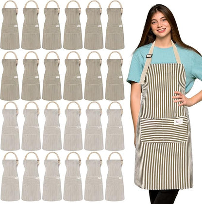 Janmercy 24 Pcs Aprons for Women Men by Janmercy