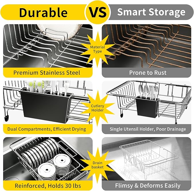 PureBox Expandable Over The Sink Dish Drying Rack - Image 5