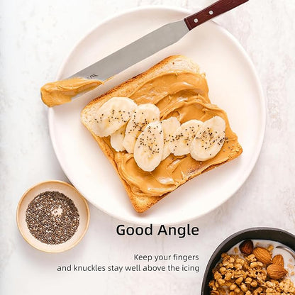 Straight Icing Spatula Stainless Steel Baking Set of 6" - Image 4